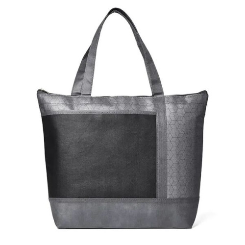 Hexagon Pattern Non-Woven Cooler Tote Bag