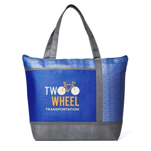 Hexagon Pattern Non-Woven Cooler Tote Bag