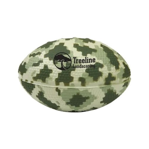 Digi Camo Football Shape Stress Ball