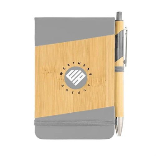 Bamboo Look Jotter & Pen