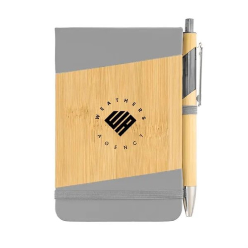 Bamboo Look Jotter & Pen