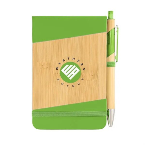 Bamboo Look Jotter & Pen