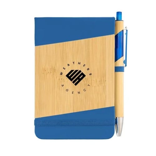 Bamboo Look Jotter & Pen