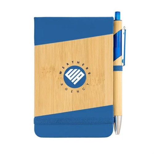 Bamboo Look Jotter & Pen