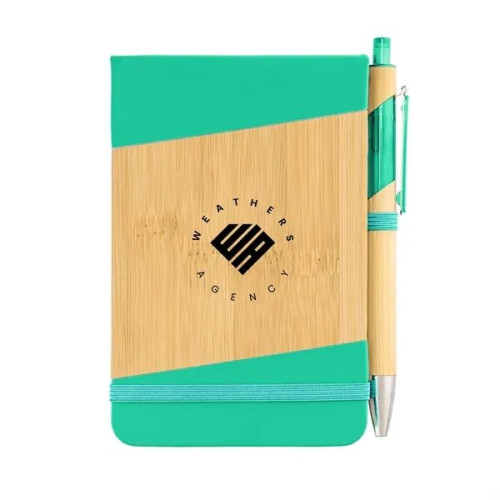 Bamboo Look Jotter & Pen