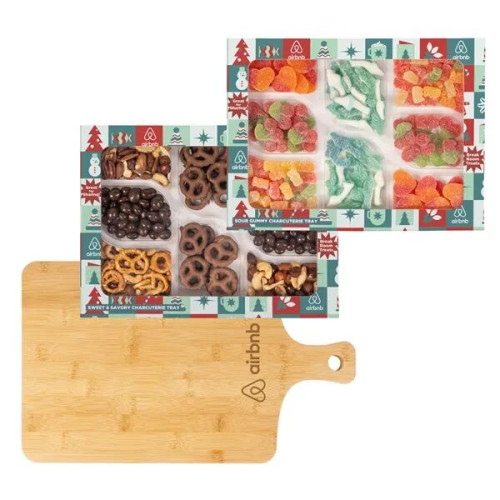 Sour Gummy & Sweet & Savory Charcuterie Trays w/Bamboo Board