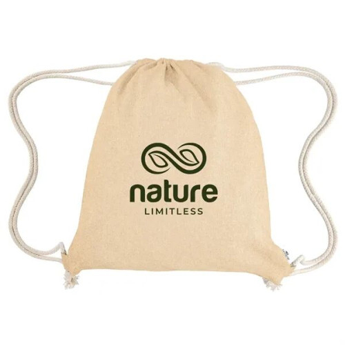 Nicole Recycled Cotton Drawstring Bag