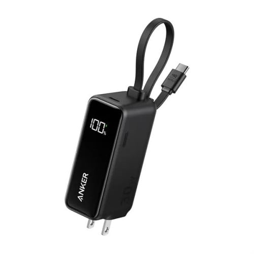 Anker 3-in-1 Power Bank (30W, Fusion, Built-In USB-C Cable)