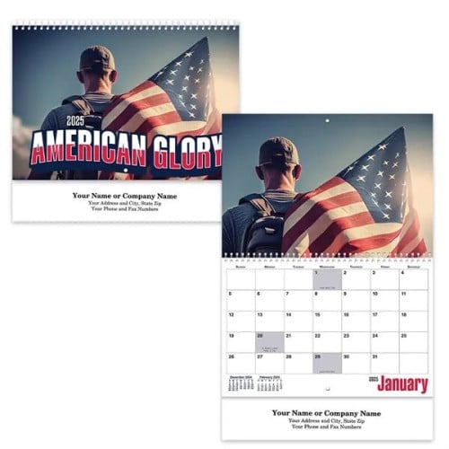 American Glory Spiral Wall Calendar