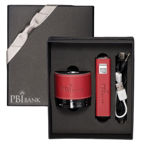 Tuscany™ Power Bank and Wireless Speaker Gift Set