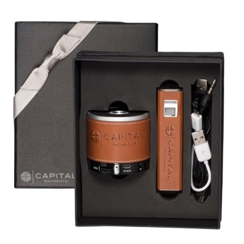 Tuscany™ Power Bank and Wireless Speaker Gift Set