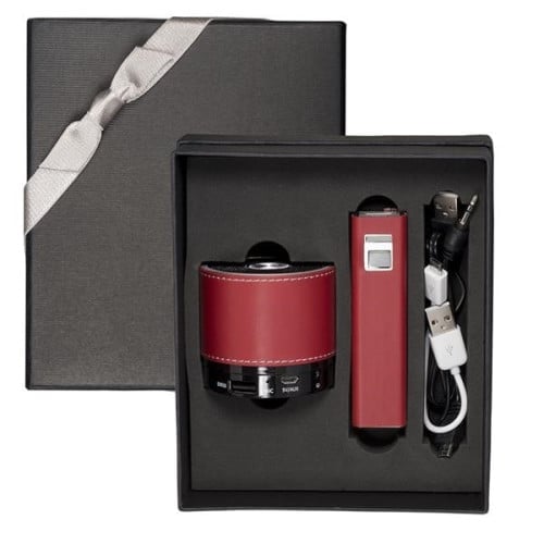 Tuscany™ Power Bank and Wireless Speaker Gift Set