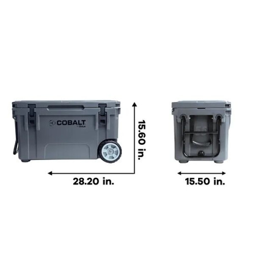 Blue Coolers 55 Qt Cobalt 5 Day Ice Box with Wheels