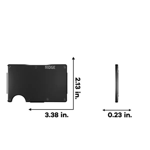 Ridge Wallet Aluminum w/ Money Clip & Cash Strap