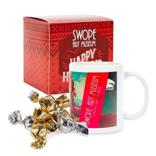Warm Holiday Wishes Full Color Mug with Truffles in Gift Box
