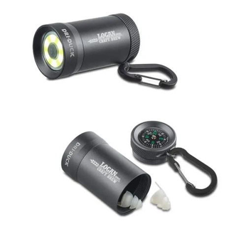 Dri Duck. Storage COB Flashlight With Earplugs and Compass.