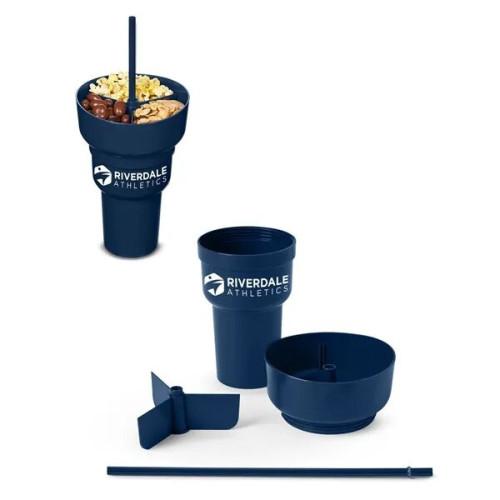 Team 365 1L Recycled PP Stadium Tumbler with Snack Bowl
