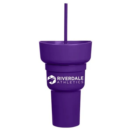 Team 365 1L Recycled PP Stadium Tumbler with Snack Bowl