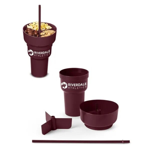 Team 365 1L Recycled PP Stadium Tumbler with Snack Bowl
