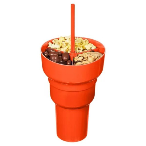 Team 365 1L Recycled PP Stadium Tumbler with Snack Bowl