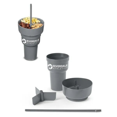 Team 365 1L Recycled PP Stadium Tumbler with Snack Bowl