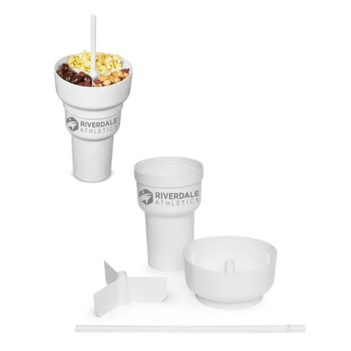 Team 365 1L Recycled PP Stadium Tumbler with Snack Bowl