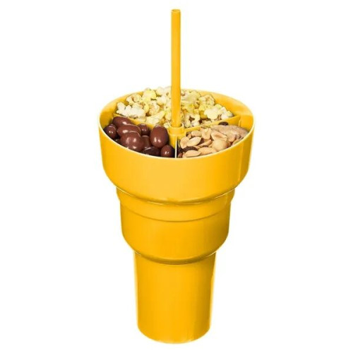 Team 365 1L Recycled PP Stadium Tumbler with Snack Bowl