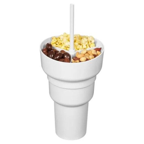 Team 365 1L Recycled PP Stadium Tumbler with Snack Bowl