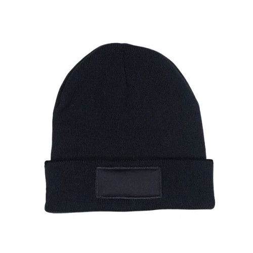 Knit Beanie With Patch
