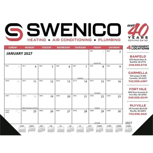 Skinner & Kennedy® Desk Pad Calendar