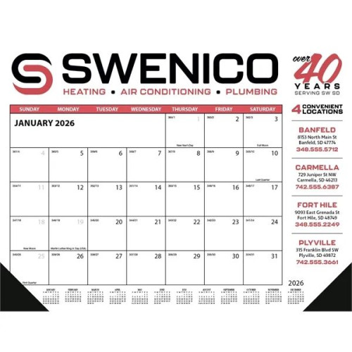 Skinner & Kennedy® Desk Pad Calendar