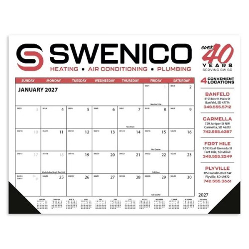 Skinner & Kennedy® Desk Pad Calendar