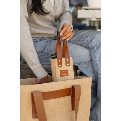 Out of The Woods® Jute Wine Tote
