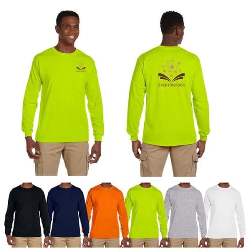 Gildan® Adult Ultra Cotton® 6 oz. Long-Sleeve Pocket T-Shirt