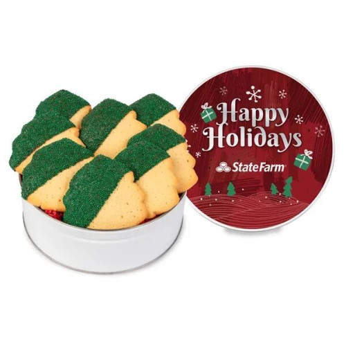 Decadent Christmas Tree Cookie Gift Tin
