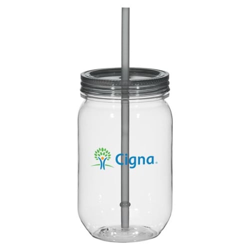 25 Oz. Tritan Mason Jar With Matching Straw