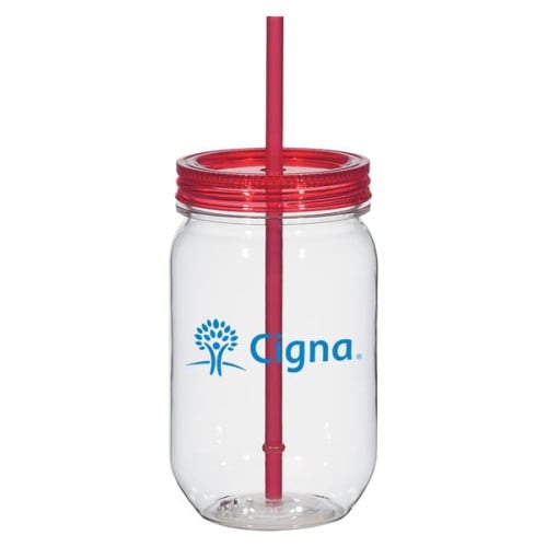 25 Oz. Tritan Mason Jar With Matching Straw