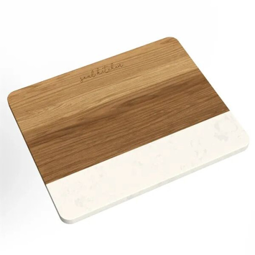 BROOKE   ACACIA WOOD AND FAUX MARBLE CUTTING BOARD