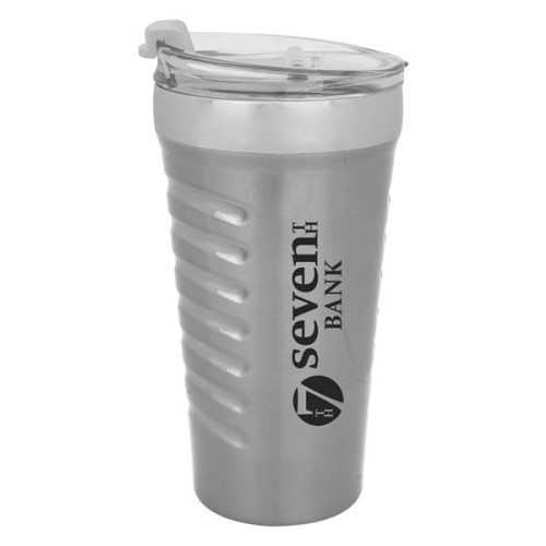 16 OZ. RIPPLE EFFECT STAINLESS STEEL TUMBLER