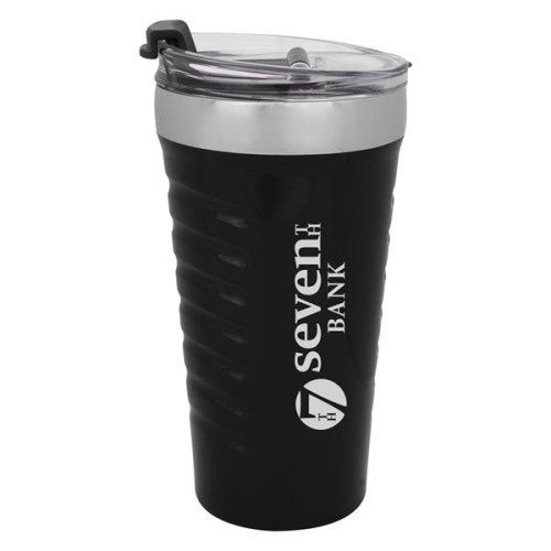 16 OZ. RIPPLE EFFECT STAINLESS STEEL TUMBLER