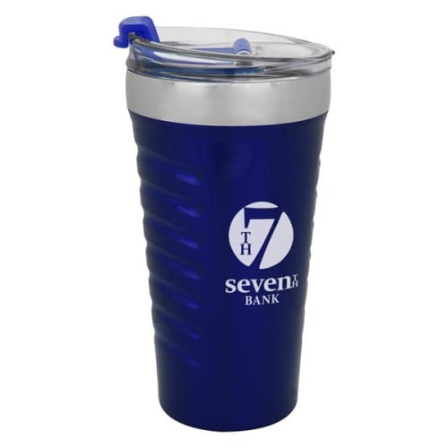 16 OZ. RIPPLE EFFECT STAINLESS STEEL TUMBLER