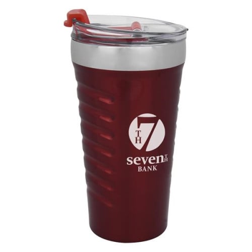 16 OZ. RIPPLE EFFECT STAINLESS STEEL TUMBLER