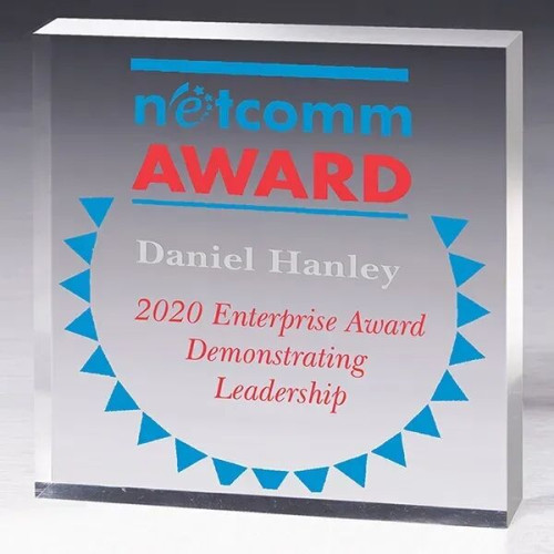 2 1/2" x 2 1/2" x 1/2" Mini Square Acrylic Paperweight