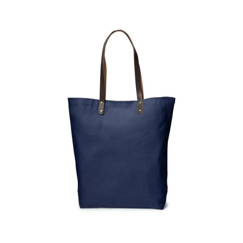 Urban Cotton Tote Bag with Leather Handles