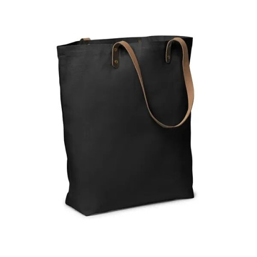 Urban Cotton Tote Bag with Leather Handles