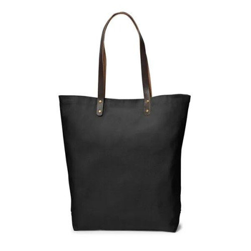 Urban Cotton Tote Bag with Leather Handles