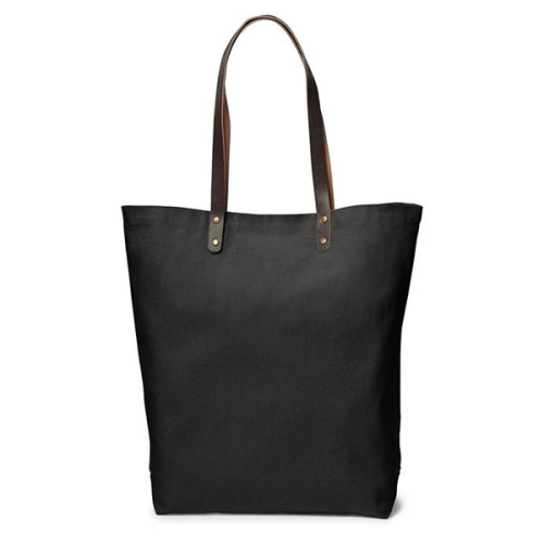 Urban Cotton Tote Bag with Leather Handles