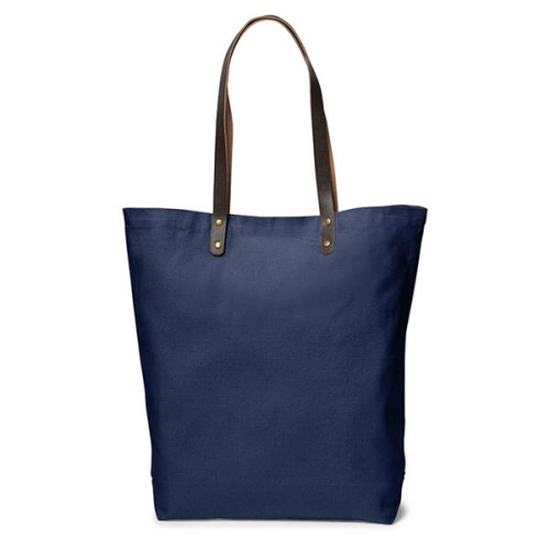 Urban Cotton Tote Bag with Leather Handles