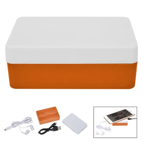 3-In-1 Stowaway Wireless Charging Kit With Earbuds