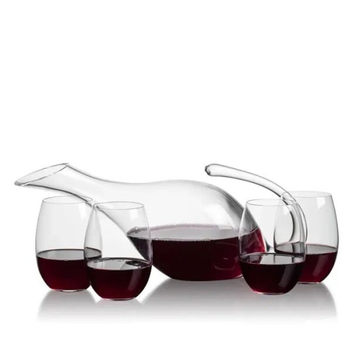 Reyna Carafe & Stemless Carlita Wine